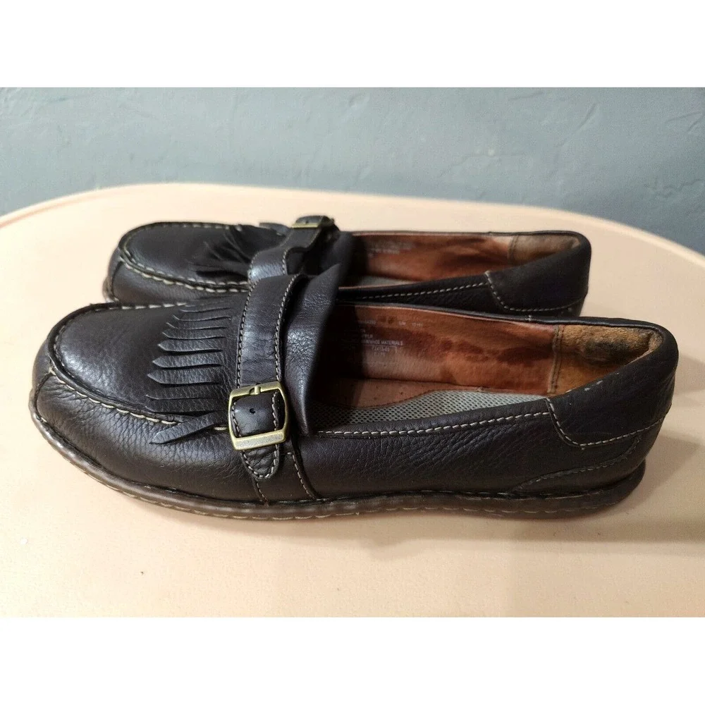 Hush Puppies Professionals Brown Buckle Loafers Men‎ Size 11 Wide Slip On